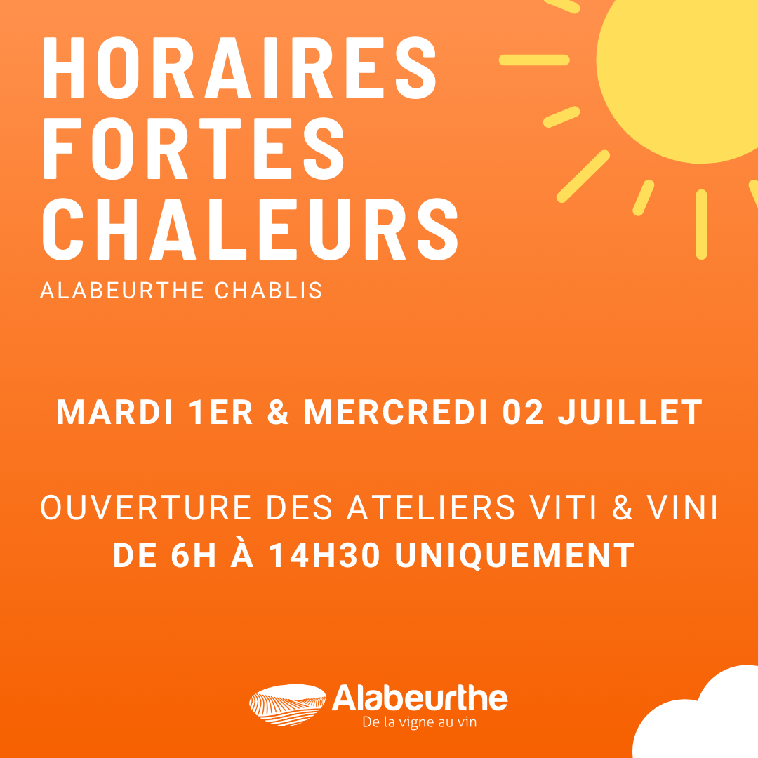 Horaires canicules Chablis