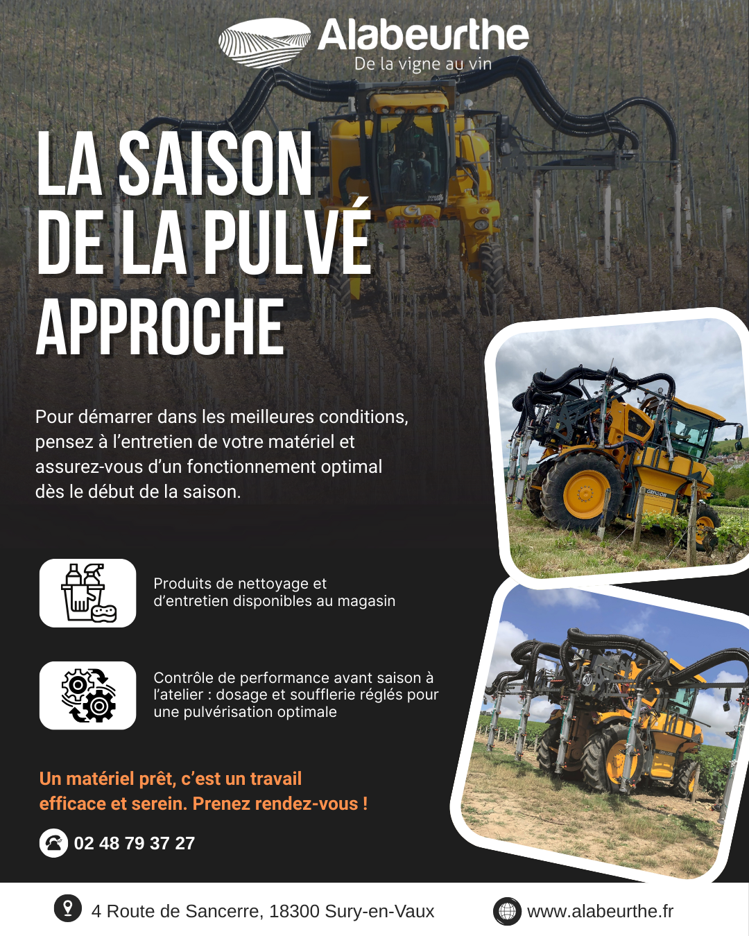 La saison de la pulvérisation approche !